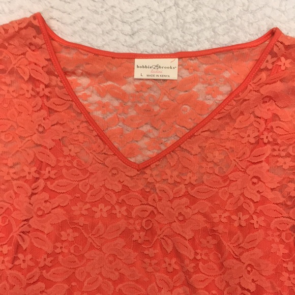 NWT Bobbie Brooks lace shirt - size Large - Picture 4 of 8